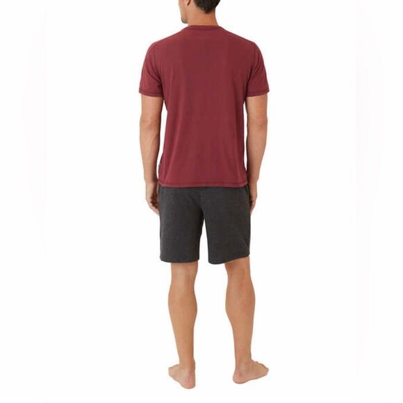 NWT EDDIE BAUER 2-Piece Lounge Set T-Shirt & Shorts Adjustable Stretch Size Med - Picture 2 of 6